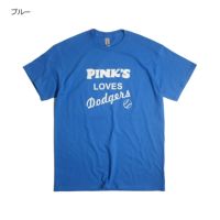 ピンクスホットドッグスPINK’SHOTDOGS半袖Tシャツ別注ピンクスラブズドジャーズ