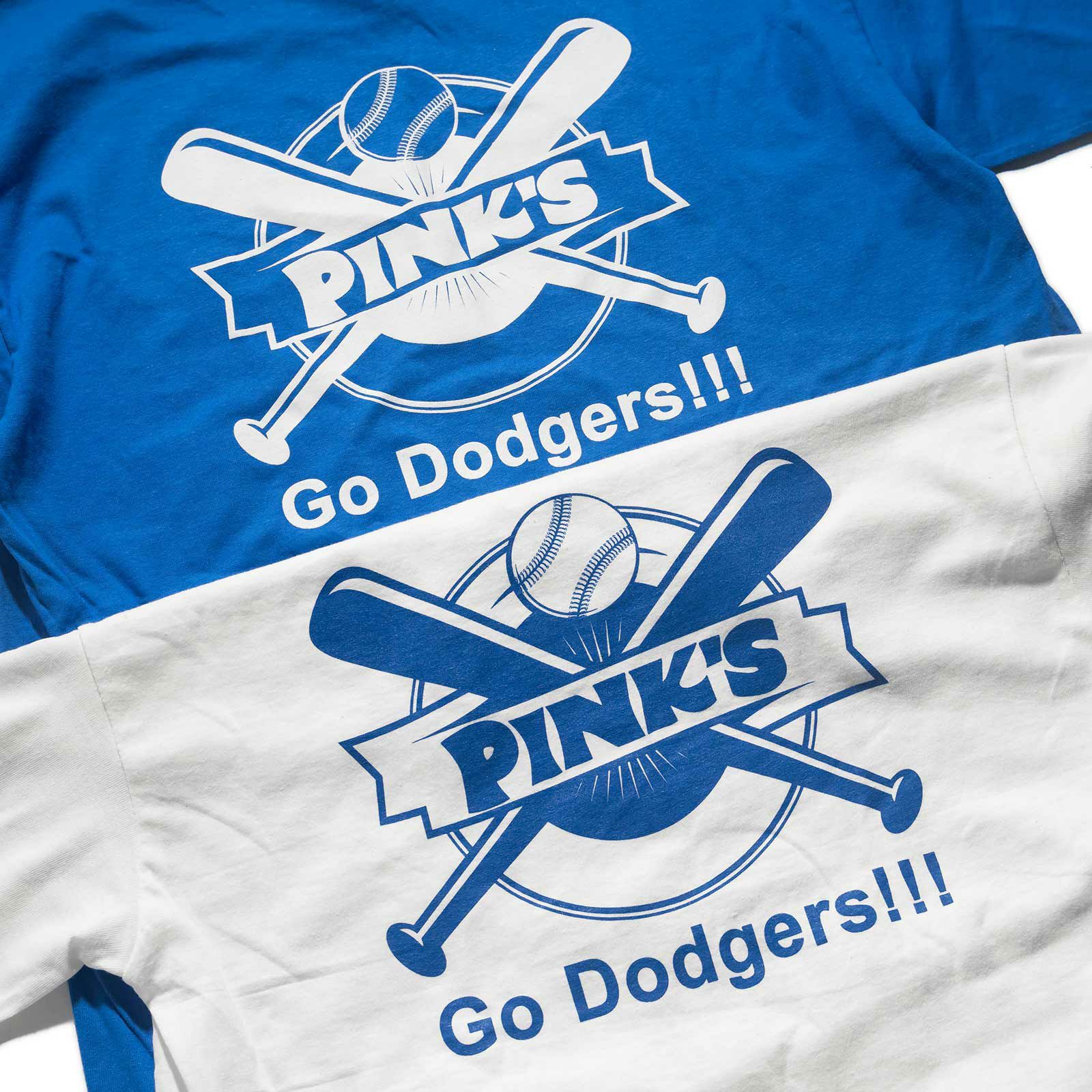 ピンクスホットドッグスPINK’SHOTDOGS半袖Tシャツピンクスラブズドジャーズ