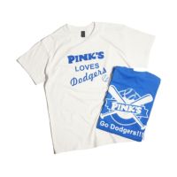 ピンクスホットドッグスPINK’SHOTDOGS半袖Tシャツピンクスラブズドジャーズ