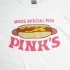 ピンクスホットドッグスPINK’SHOTDOGS半袖Tシャツ別注ピンクスフロントプリント