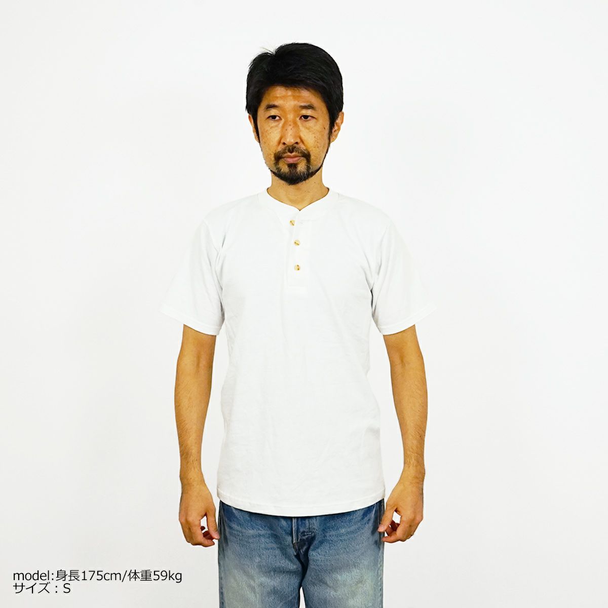 ユニオンラインUNIONLINE別注半袖ヘンリーネックTシャツBIGSIZE