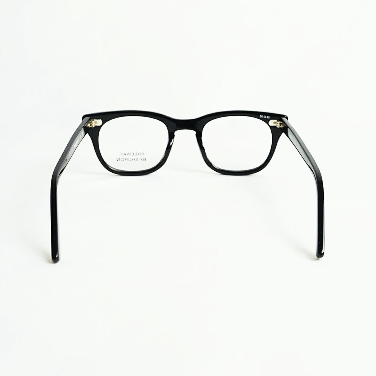 シュロンSHURONメガネフレームフリーウェイ(眼鏡アメリカ製米国製ウエリントンセルフレームエボニーデミアンバー）