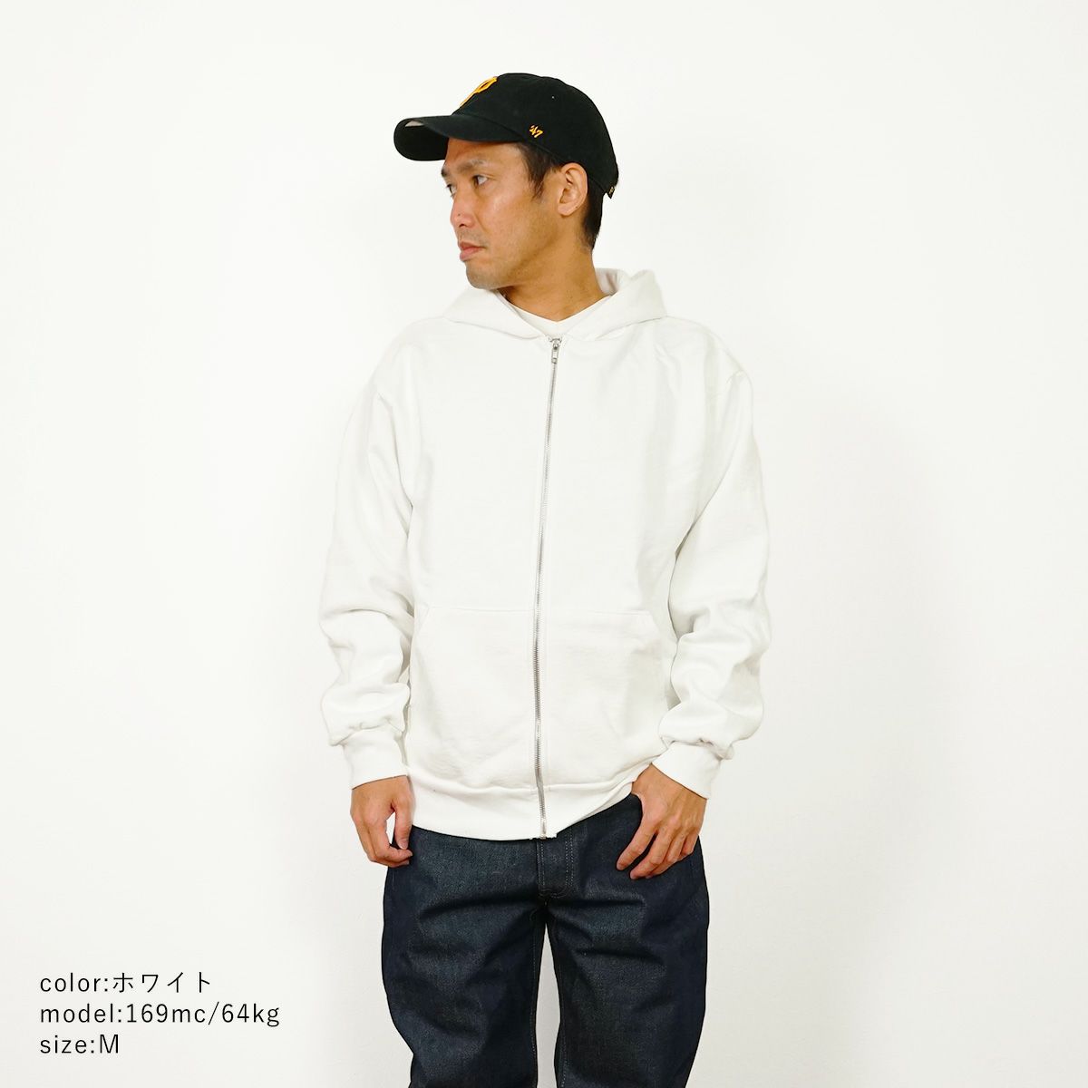 ロサンゼルスアパレルLOSANGELESAPPARELHF1014オンスヘビーフリースジップアップフードスウェット｜パーカーメンズボックスシルエットアメリカ製MADEINUSAロスアパグレーブラック黒ホワイト白ネイビーサイズS-XXL