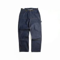 キーKEYダブルフロントデニムロガーダンガリーパンツ（447-41メンズ30-46ダブルニーペインターパンツカーペンターパンツ生デニム14オンス）