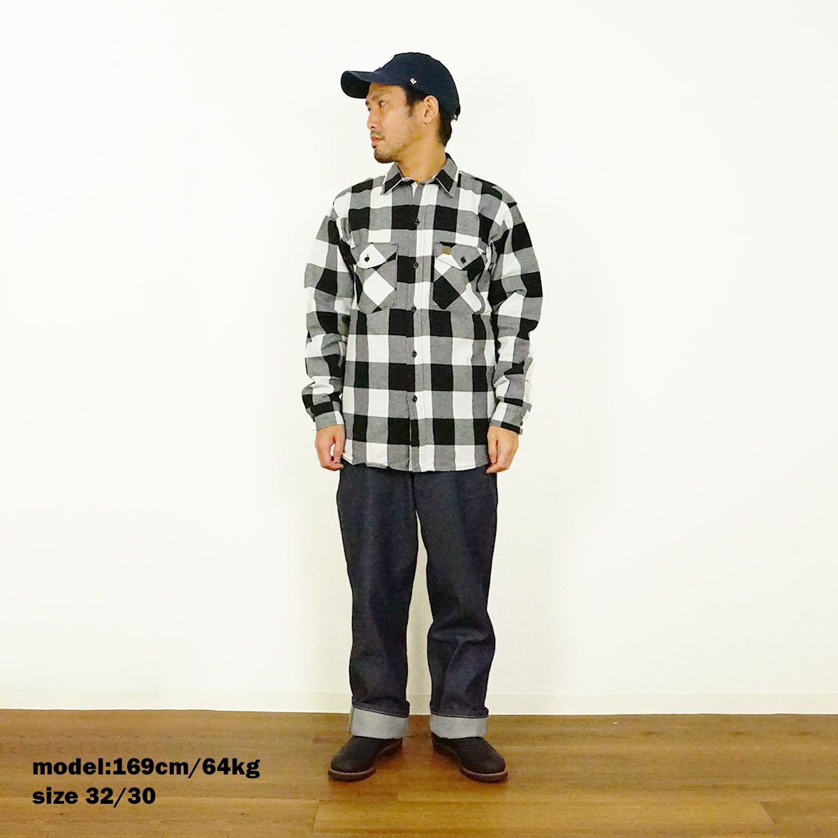 キーKEYデニムロガーダンガリーパンツ