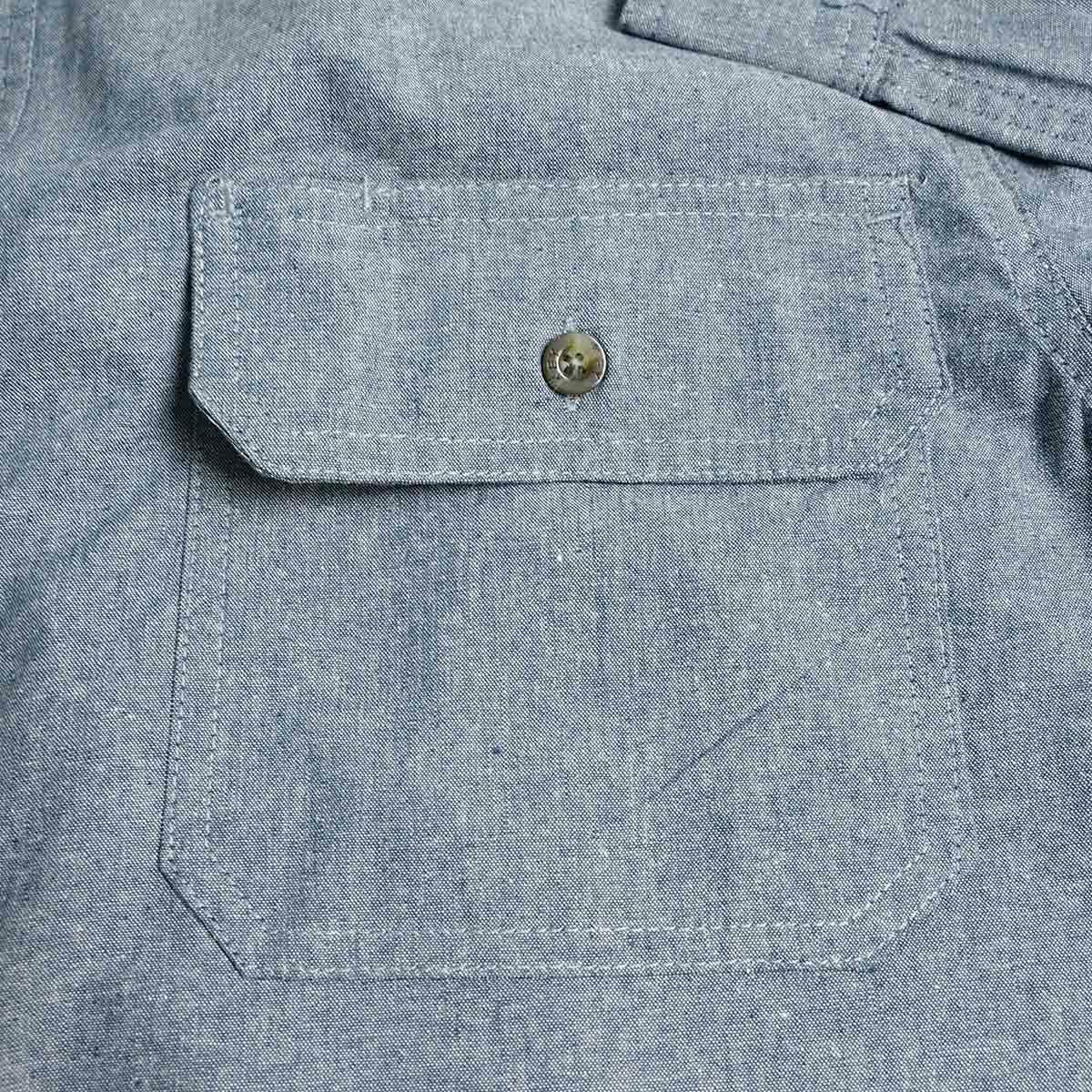 キーKEYシャンブレー長袖シャツ