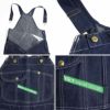 キーKEYデニムビブオーバーオール（273-41メンズ30-46インチ作業服作業着つなぎ12オンス）
