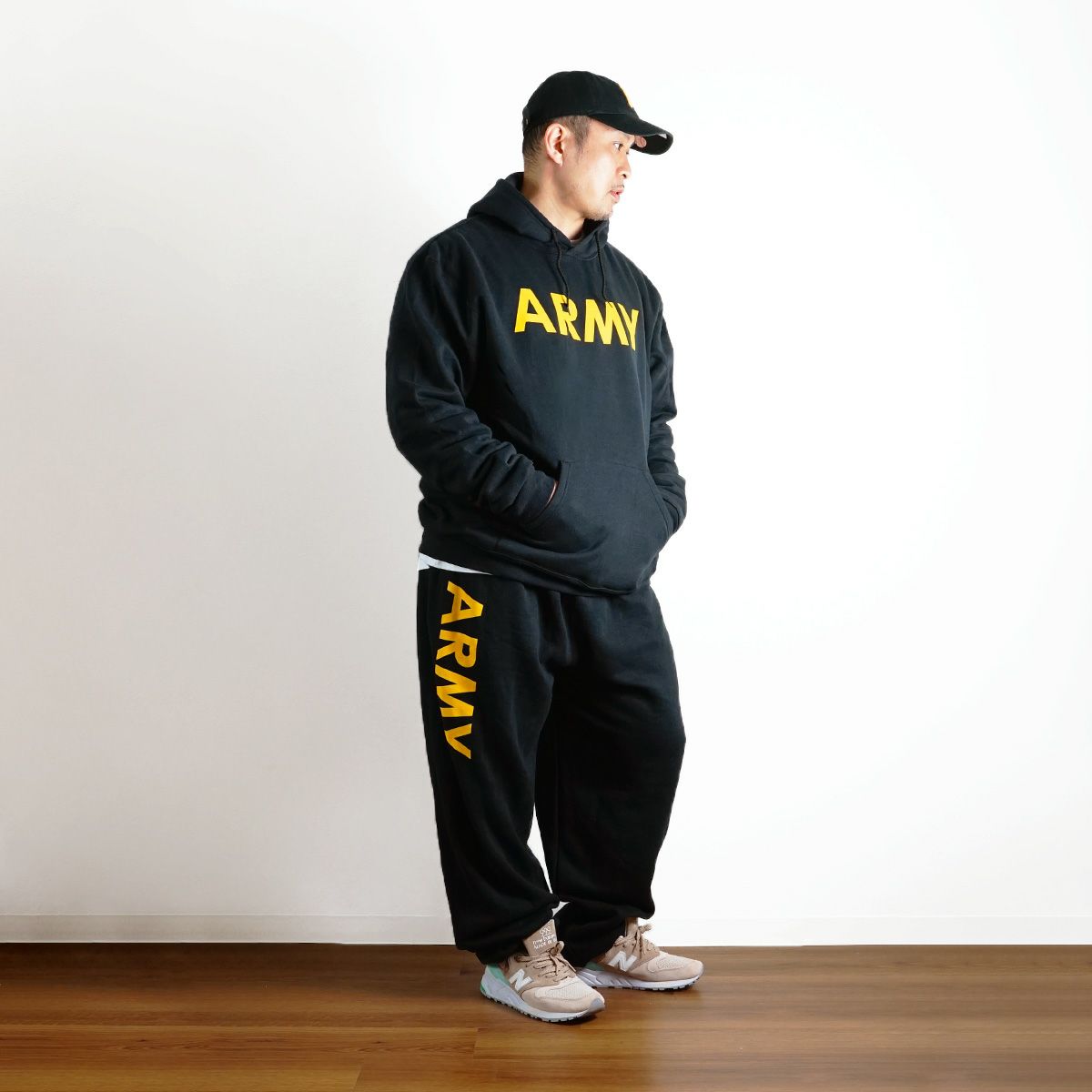 ソフィSOFFE米陸軍ARMY公式ロゴプリントフードスウェット9388-0000119