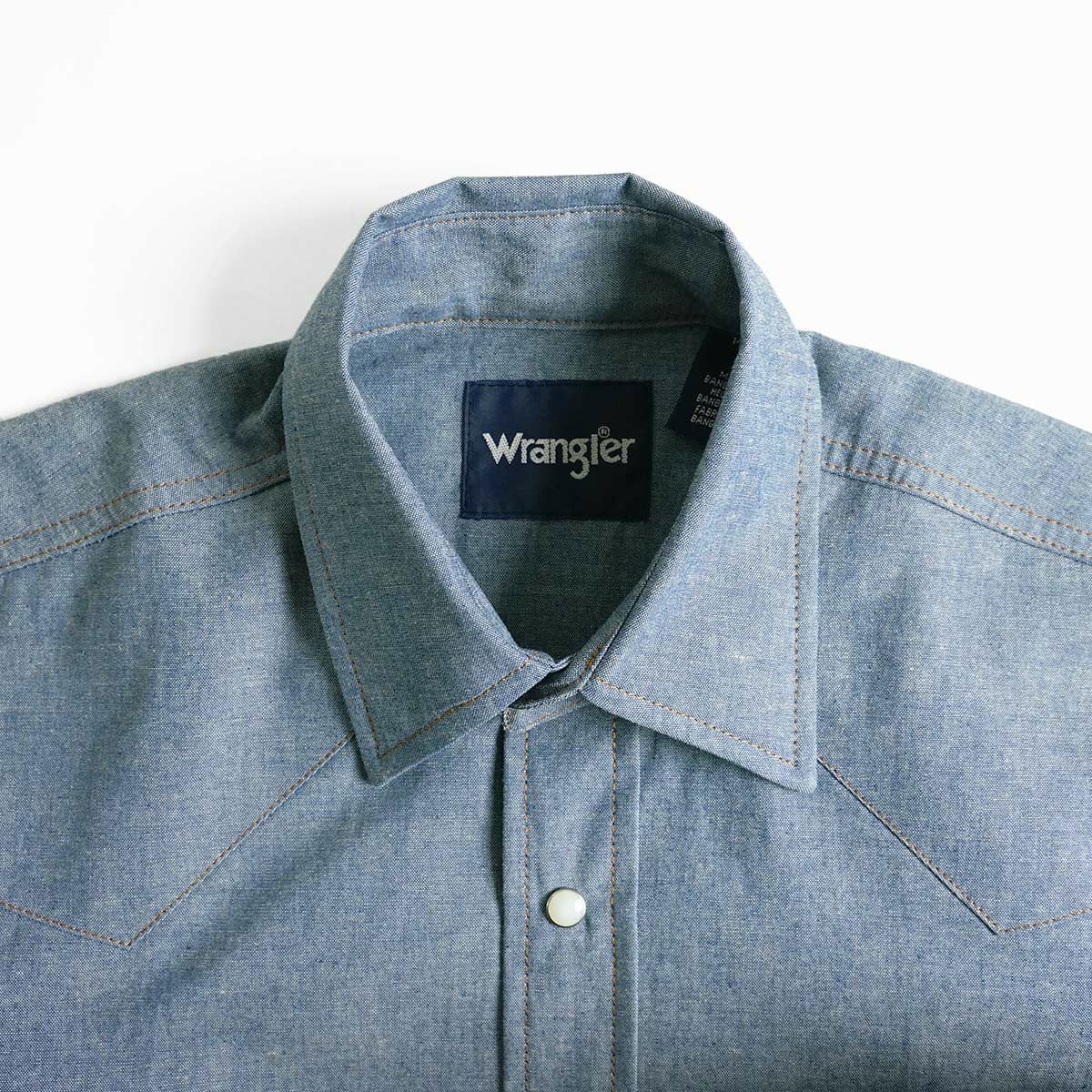 ラングラーWrangler70136MW長袖ウエスタンワークシャツシャンブレー