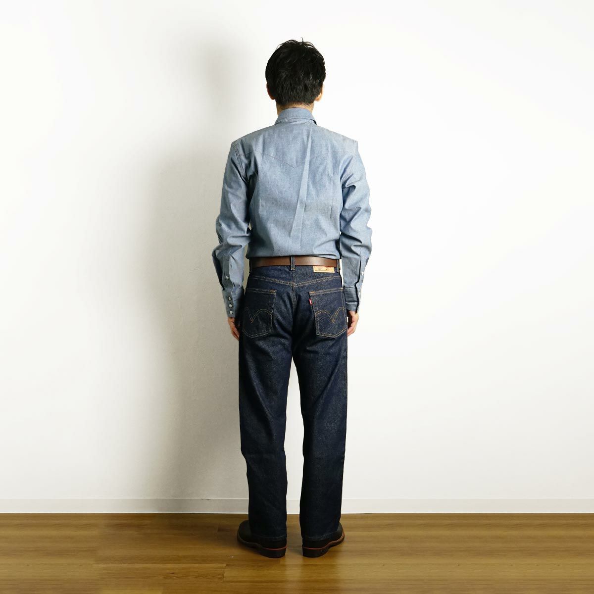 ラングラーWrangler70136MW長袖ウエスタンワークシャツシャンブレー