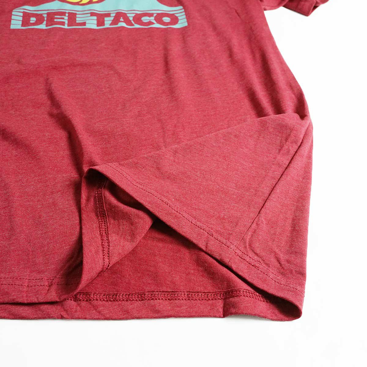 デルタコDELTACO半袖Tシャツレッドロゴウエイブ