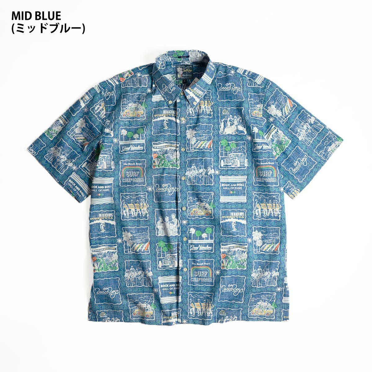 レインスプーナー×ビーチボーイズREYNSPOONERXBEACHBOYS半袖アロハシャツフルオープングッドバイブレーション