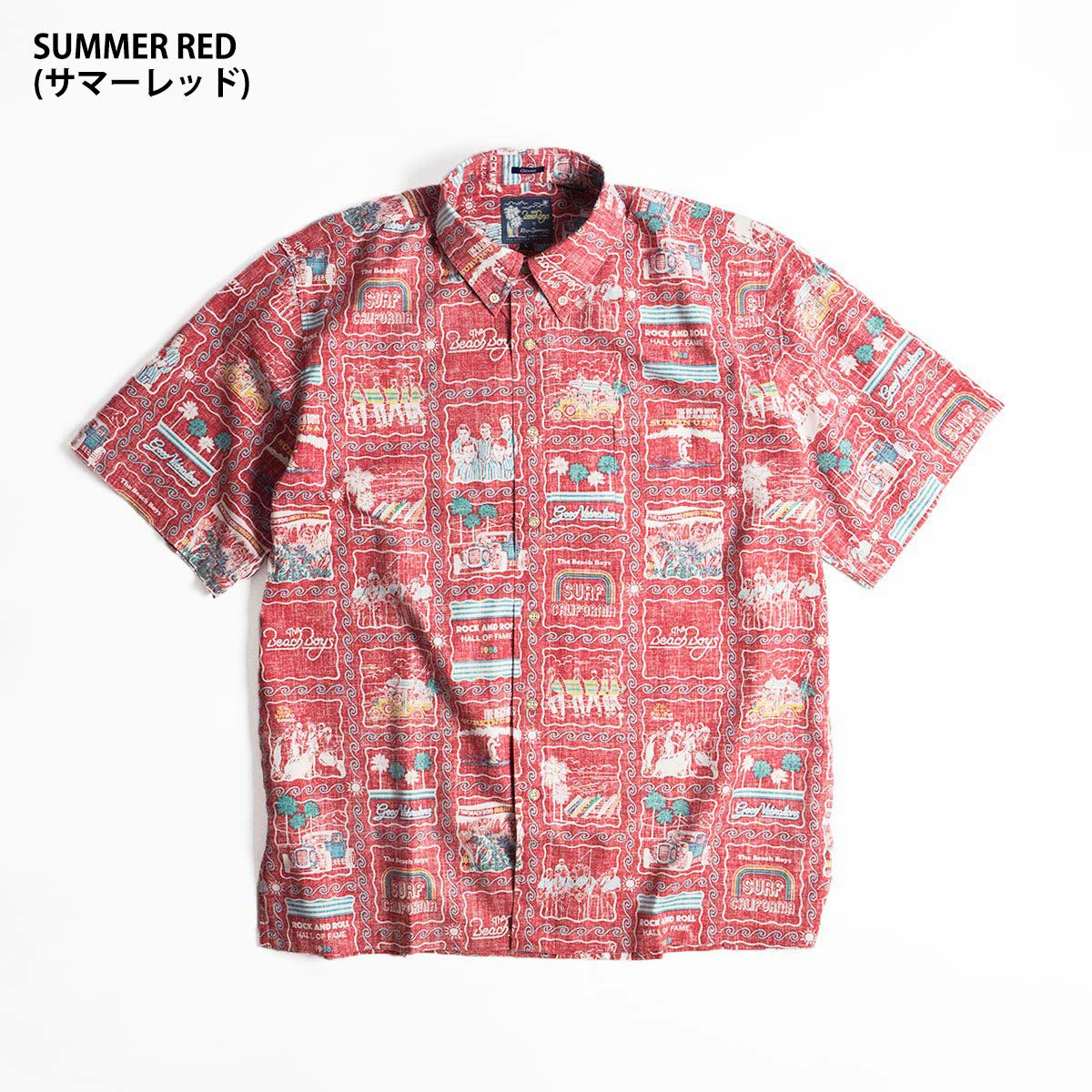 レインスプーナー×ビーチボーイズREYNSPOONERXBEACHBOYS半袖アロハシャツフルオープングッドバイブレーション