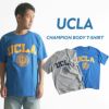 UCLAオフィシャルロゴTシャツチャンピオンボディ（メンズS-XXLChampionカレッジTシャツカリフォルニア大学海外買い付け）