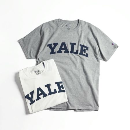 YALE オフィシャルロゴ カレッジTシャツ チャンピオンボディ | Jalana