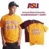 ARISONASTATEUNIVERSITYオフィシャルロゴTシャツチャンピオンボディ（メンズS-XXLChampionカレッジTシャツASUアリゾナ州立大学）