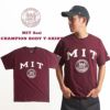 MASSACHUSETTSINSTITUTEOFTECHNOLOGYオフィシャルロゴTシャツチャンピオンボディ（メンズS-XXLChampionカレッジTシャツMITマサチューセッツ工科大学）