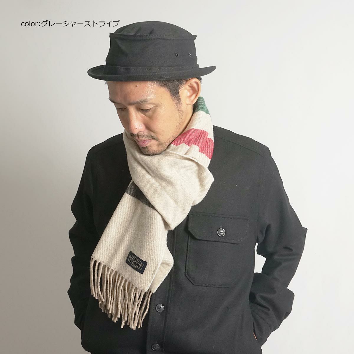 ペンドルトンPENDLETONウィスパーウールマフラー(ユニセックスサイズフリースカーフピュアウール）