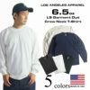 ロサンゼルスアパレルLOSANGELESAPPAREL1807GD6.5オンスガーメントダイクルーネック長袖Tシャツ