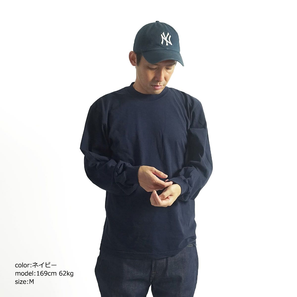 ロサンゼルスアパレルLOSANGELESAPPAREL1807GD6.5オンスガーメントダイクルーネック長袖Tシャツ