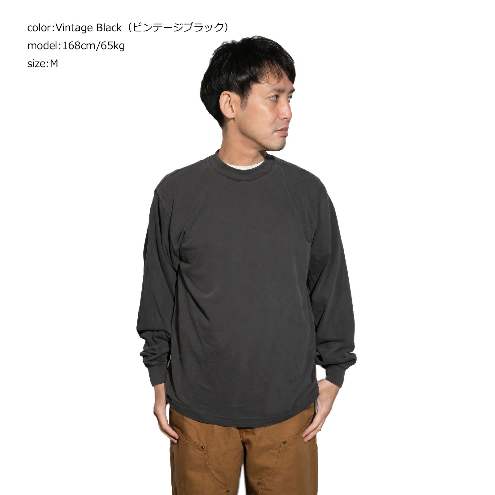 ロサンゼルスアパレルLOSANGELESAPPAREL1807GD6.5オンスガーメントダイクルーネック長袖Tシャツ