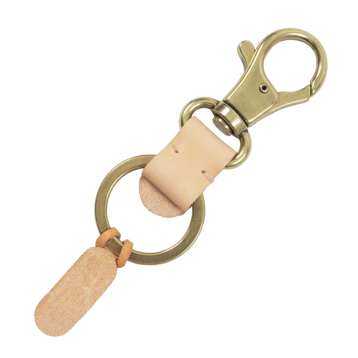 イルビゾンテILBISONTEキーホルダー(ユニセックスSKH016キーリングナスカンレザー革イタリア製)