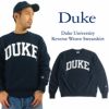 DUKEUNIVERSITYオフィシャルクルーネックカレッジスウェットチャンピオンリバースウィーブ