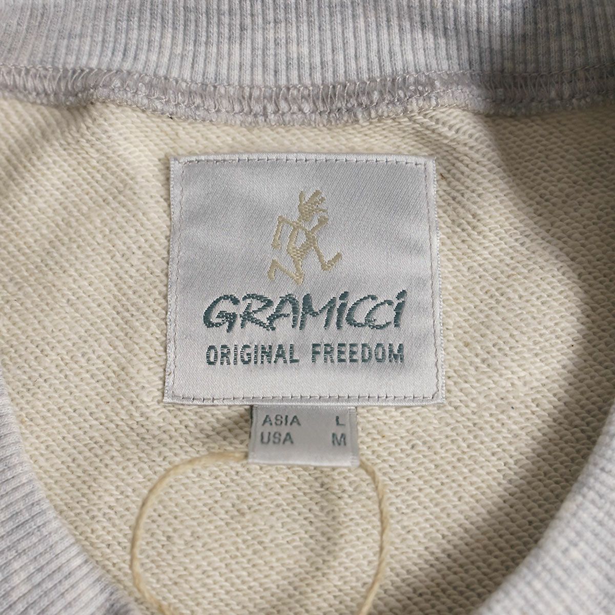 グラミチGRAMICCIビッグGロゴスウェットシャツ（メンズS-XLクルーネックトレーナーオリジナルモデルアメリカ流通）