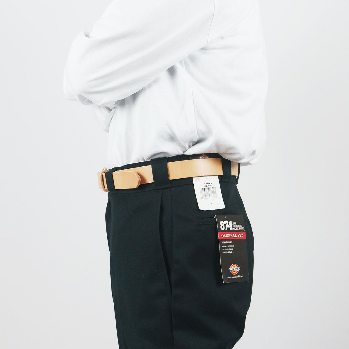 ジャラーナJalanaハーマンオークレザーベルト#874(メンズ32-40革ベルトヌメ革30mm幅ナローベルト)