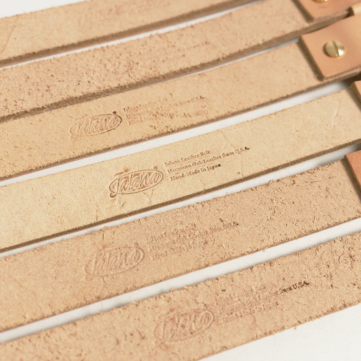 ジャラーナJalanaハーマンオークレザーベルト#874ビッグサイズ大きいサイズ(メンズ42-46革ベルトヌメ革30mm幅ナローベルト)