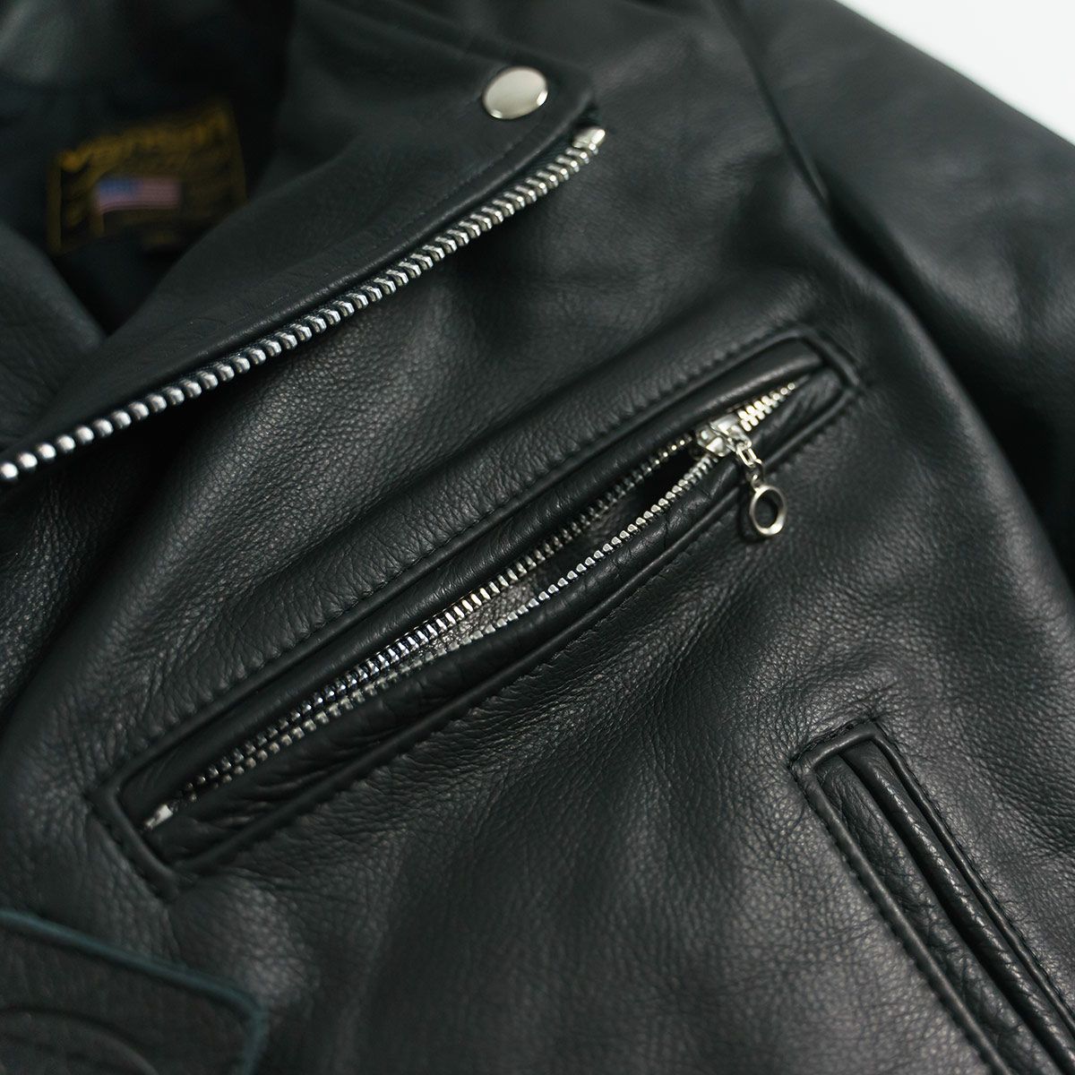 バンソンVANSONC2Rダブルライダースソフトカウレザースキニアーフィットシルバージップ｜メンズライダースレザージャケットアメリカ製革ジャンスリムタイトサテン裏地本革牛革MADEINUSAサイズ34-44アウターブランド