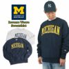 UNIVERSITYOFMICHIGANオフィシャルクルーネックカレッジスウェットチャンピオンリバースウィーブ（メンズS-XXLChampionミシガン大学）