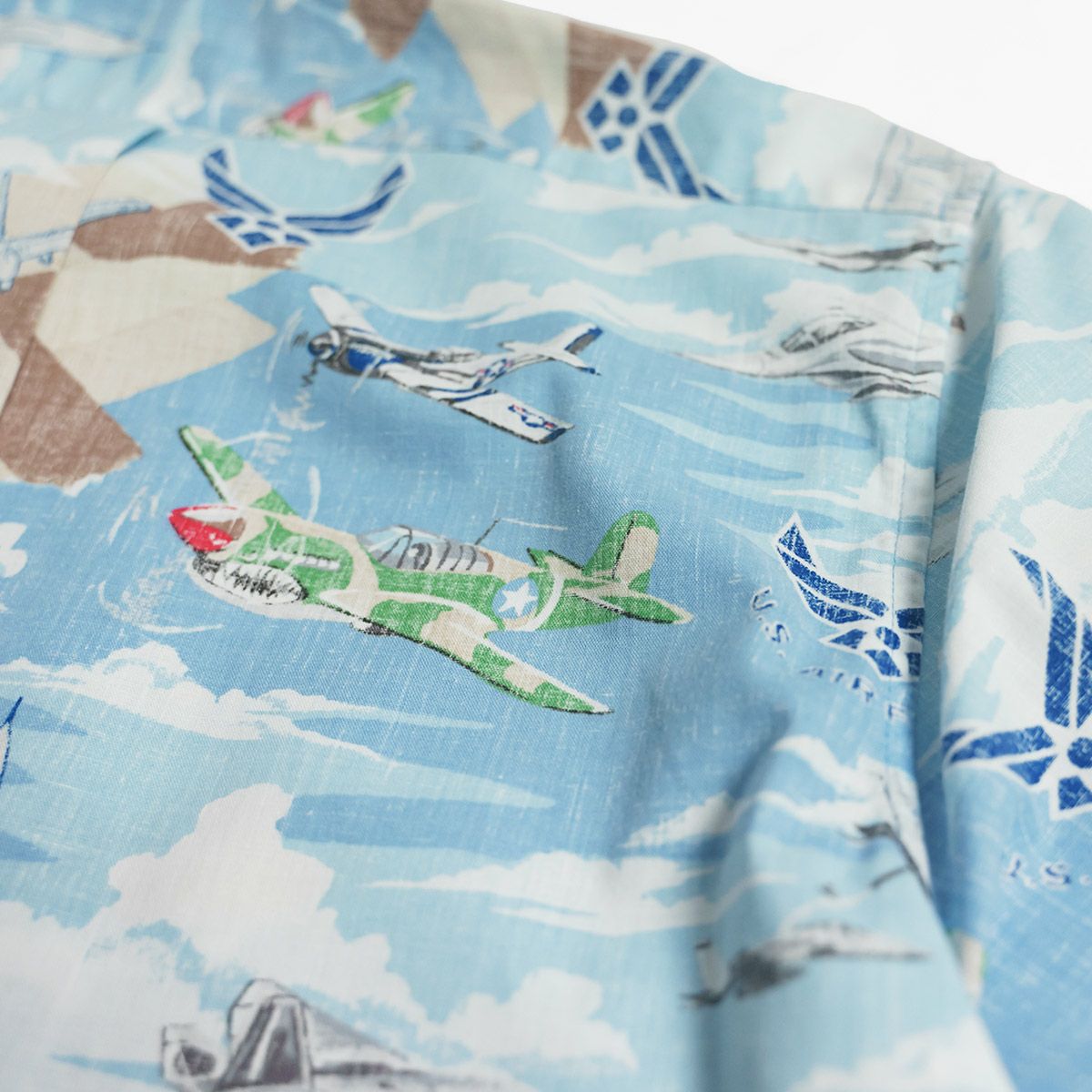 レインスプーナーREYNSPOONER半袖アロハシャツフルオープン米空軍75周年限定エアフォースフライン