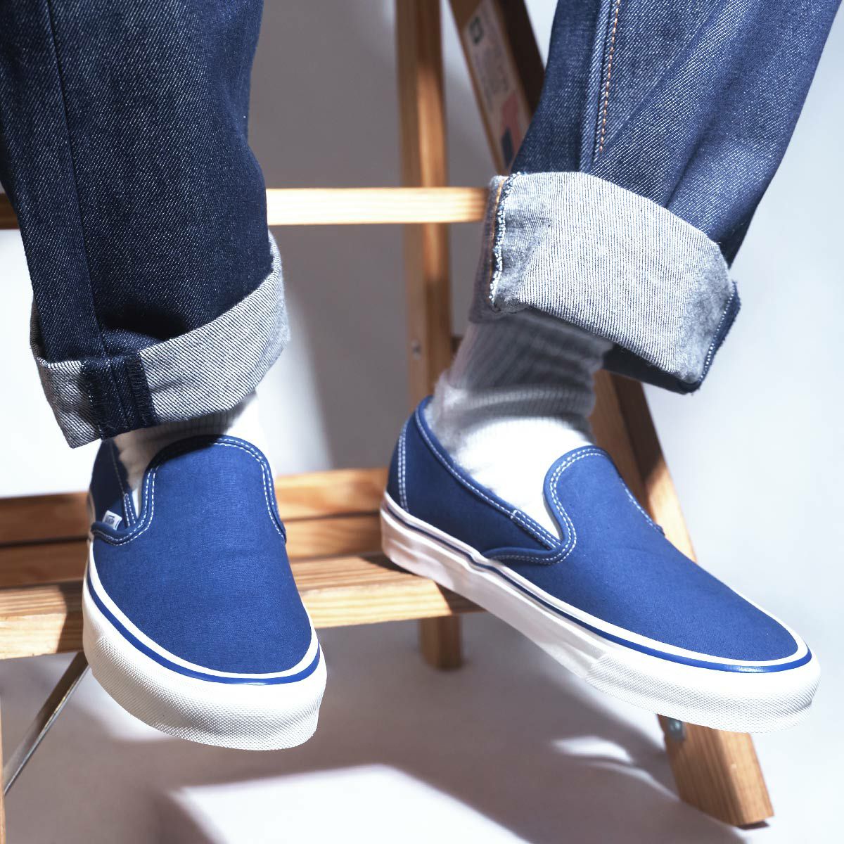 バンズVANS米国規格アナハイムファクトリーコレクションスリッポンデッキ48DECKDX