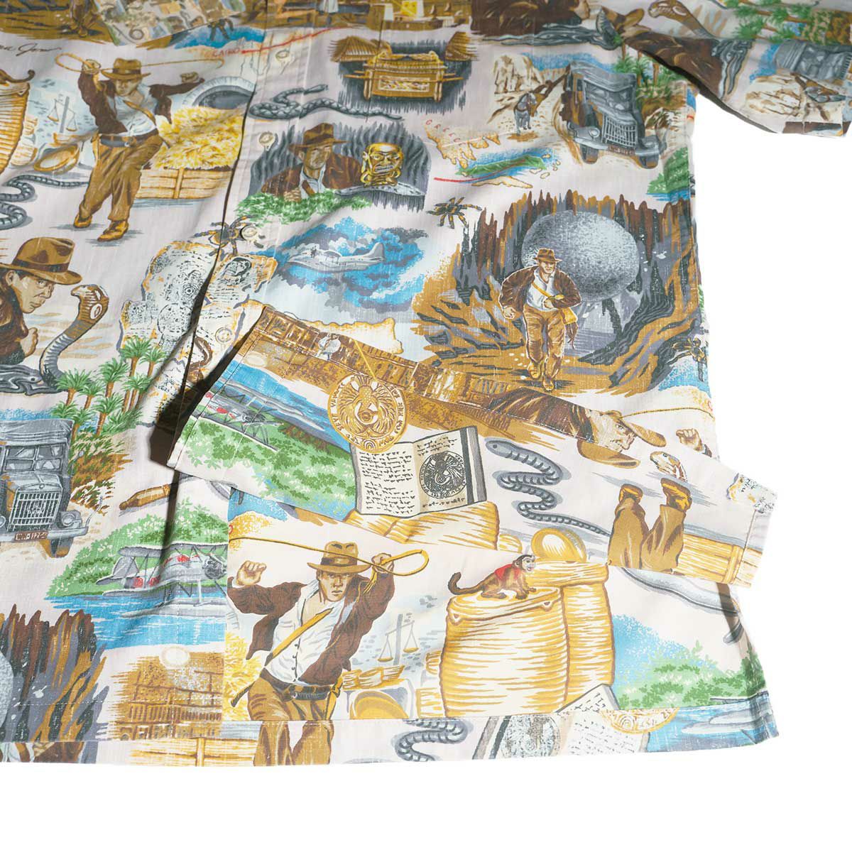 レインスプーナーXインディージョーンズREYNSPOONERXINDIANAJONES半袖アロハシャツフルオープンRAIDERSOFTHELOSTARK