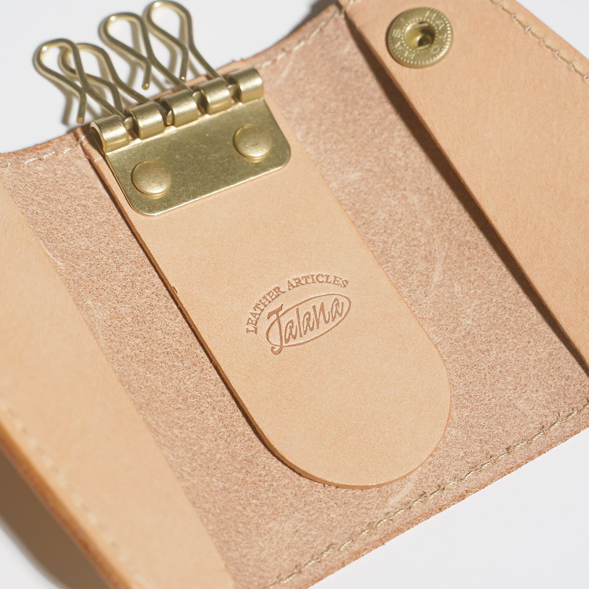 ジャラーナJalanaハーマンオークレザーキ―ケース｜キーホルダーユニセックス革レザー本革ステアハイド日本製スナップボタン