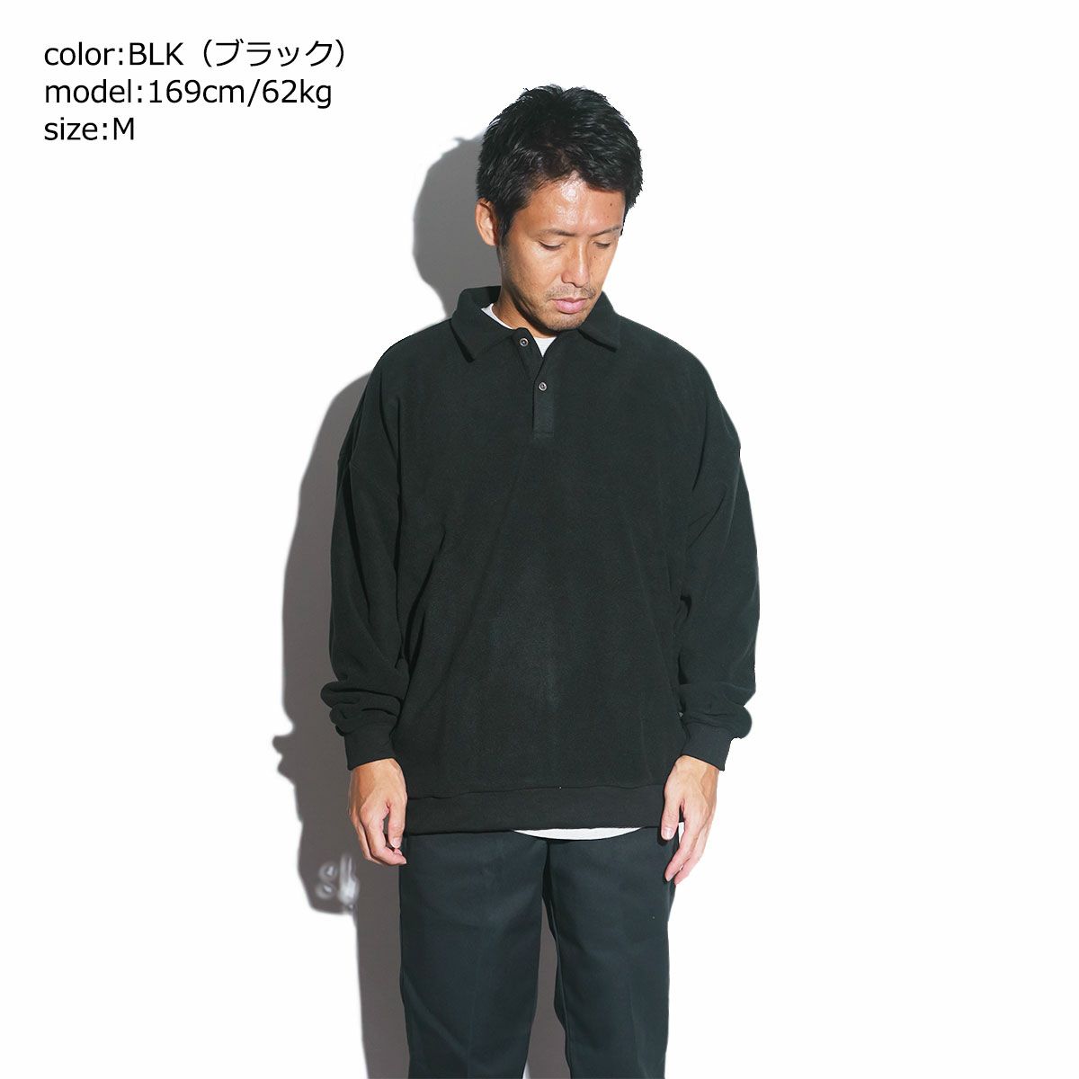 シービーズSEABEESフリースロングスリーブポロ