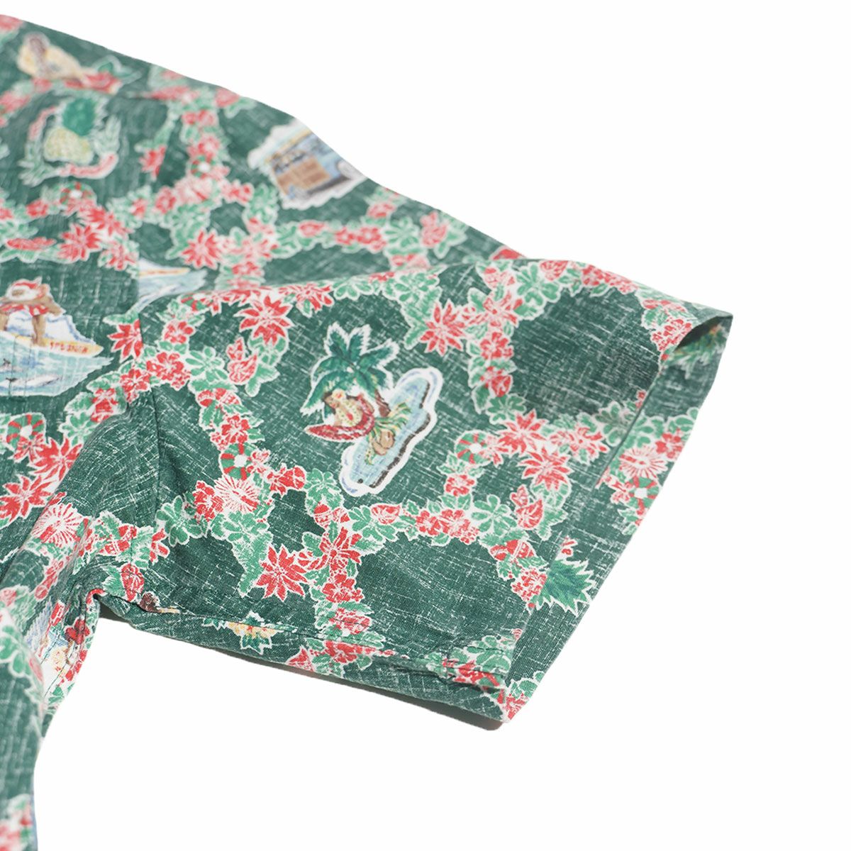 レインスプーナーREYNSPOONER半袖フルオープンアロハシャツハワイアンクリスマス202340周年アニバーサリー