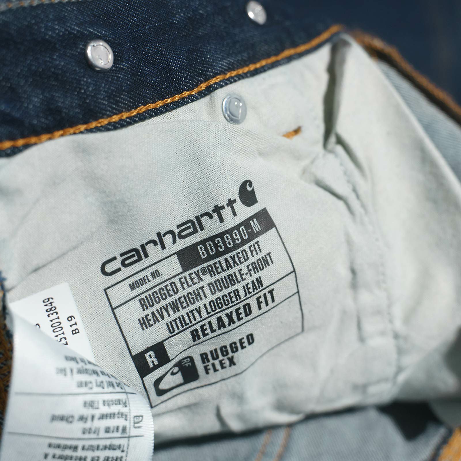 カーハートCarharttBD3890-Mヘビーウエイトダブルフロントロガージーン