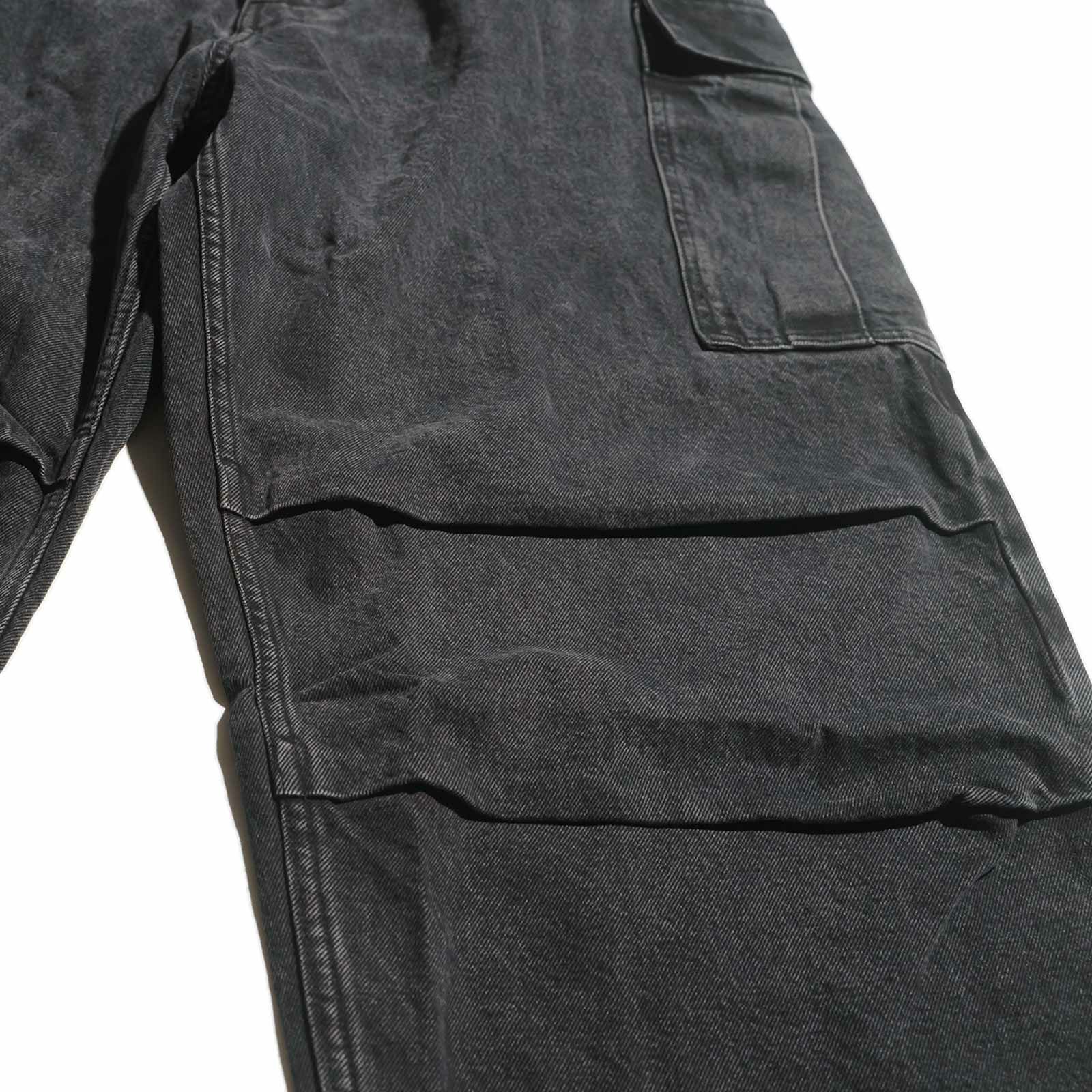 インプレストアIMPRESTOREフェスターデニムカーゴパンツブラックデニム