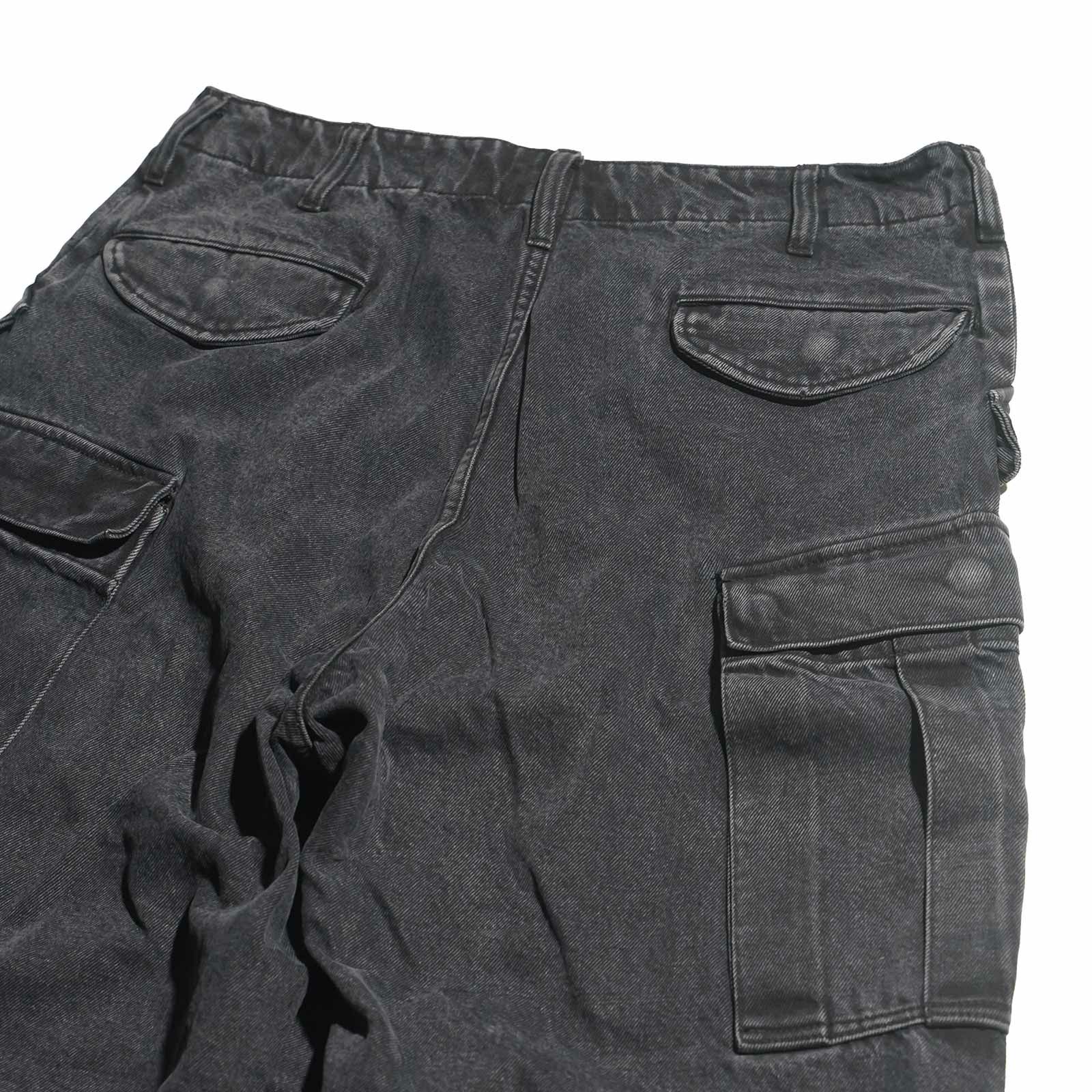 インプレストアIMPRESTOREフェスターデニムカーゴパンツブラックデニム