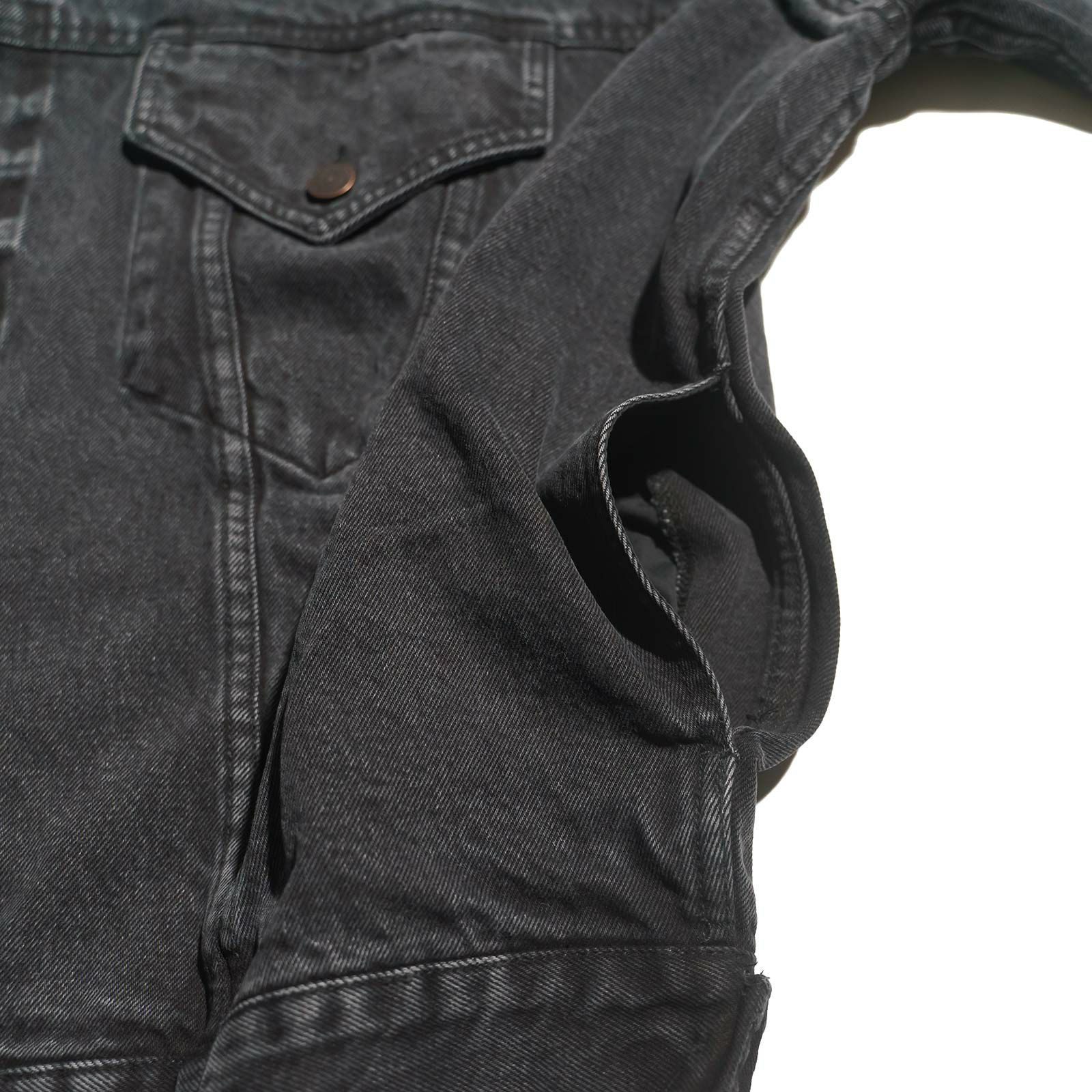 インプレストアIMPRESTOREマリーデニムトラッカーコートブラックデニム