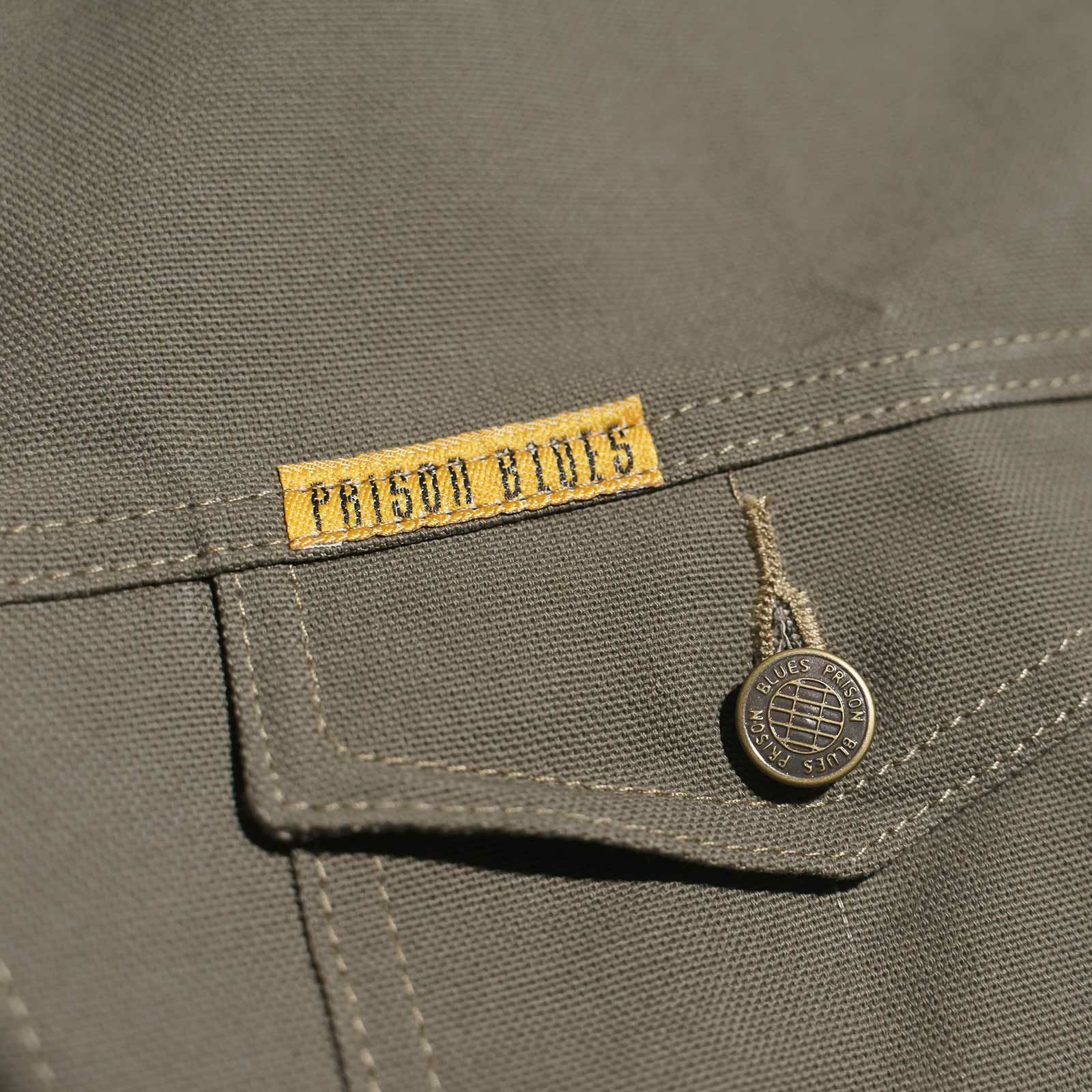 プリズンブルースPRISONBLUESデニムウエスタンジャケットリジッドオリーブ