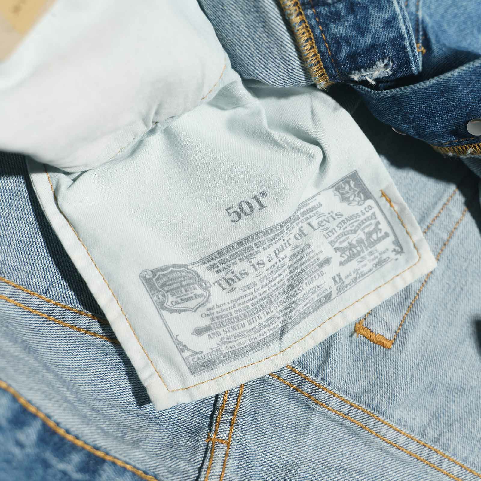 リーバイスLEVI’S501-0193ボタンフライストレートジーンズミディアムストーンウォッシュ