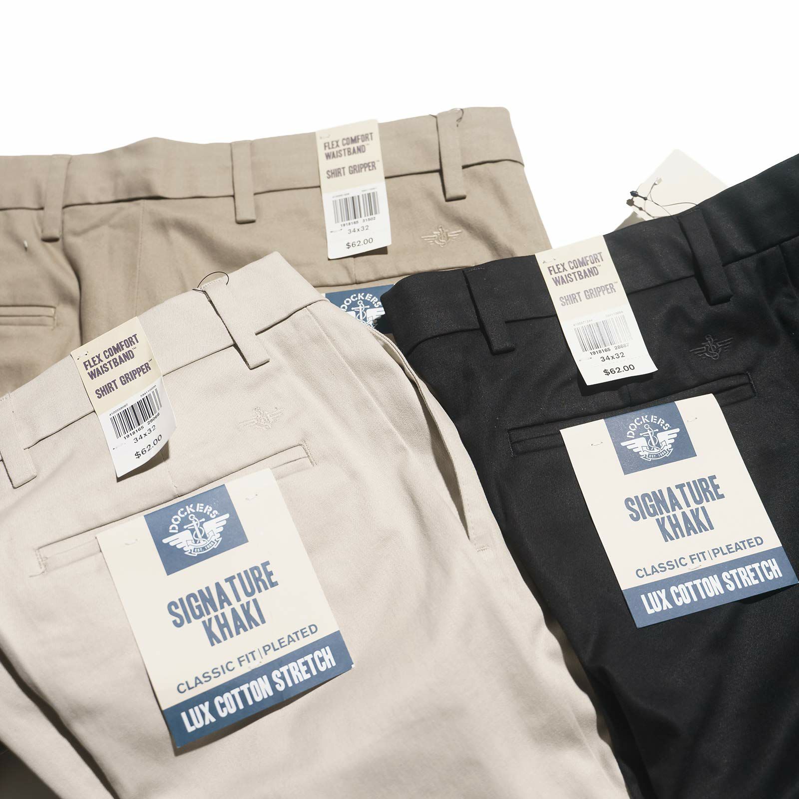 ドッカーズDOCKERSシグネチャーカーキプリーツクラッシックフィット