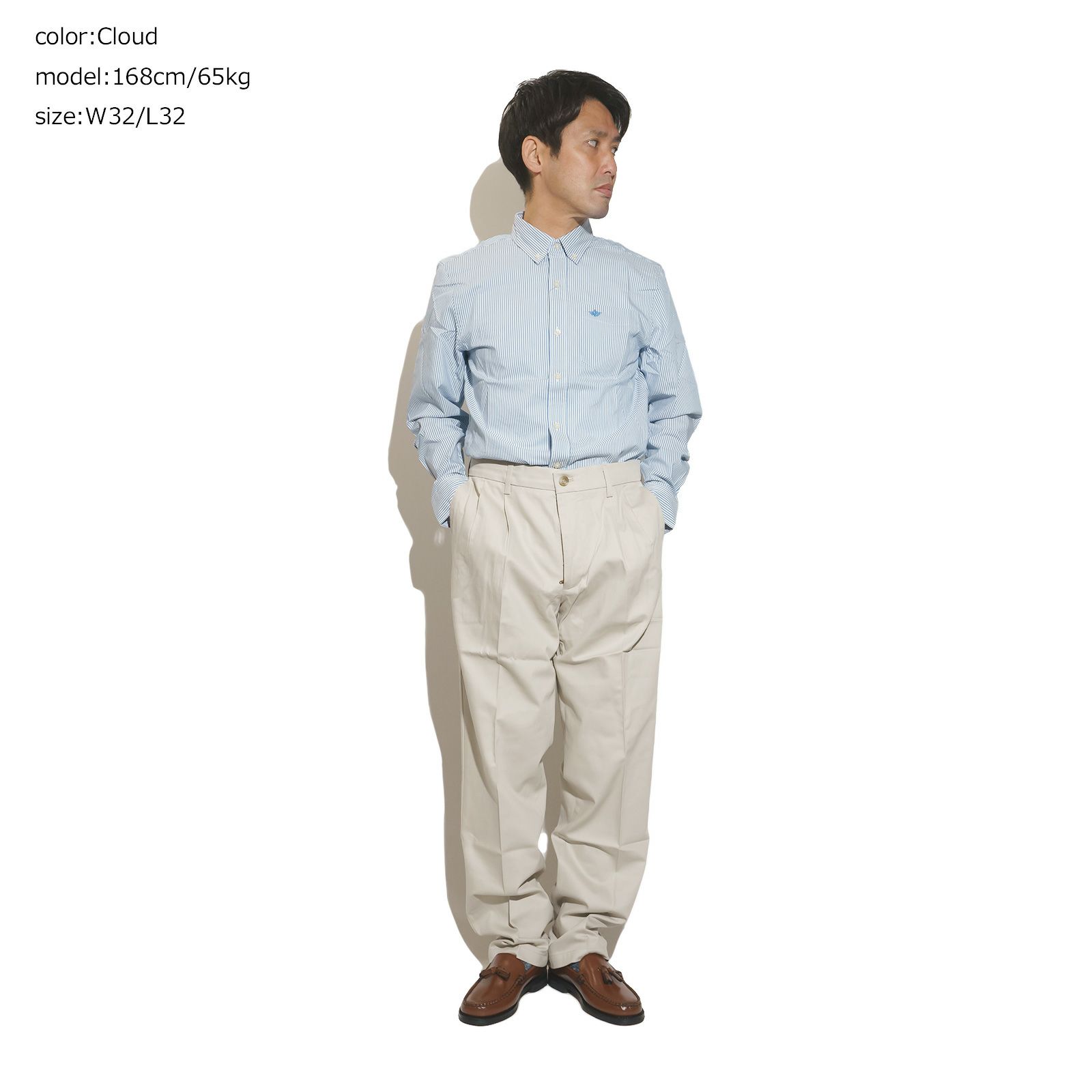 ドッカーズDOCKERSシグネチャーカーキプリーツクラッシックフィット