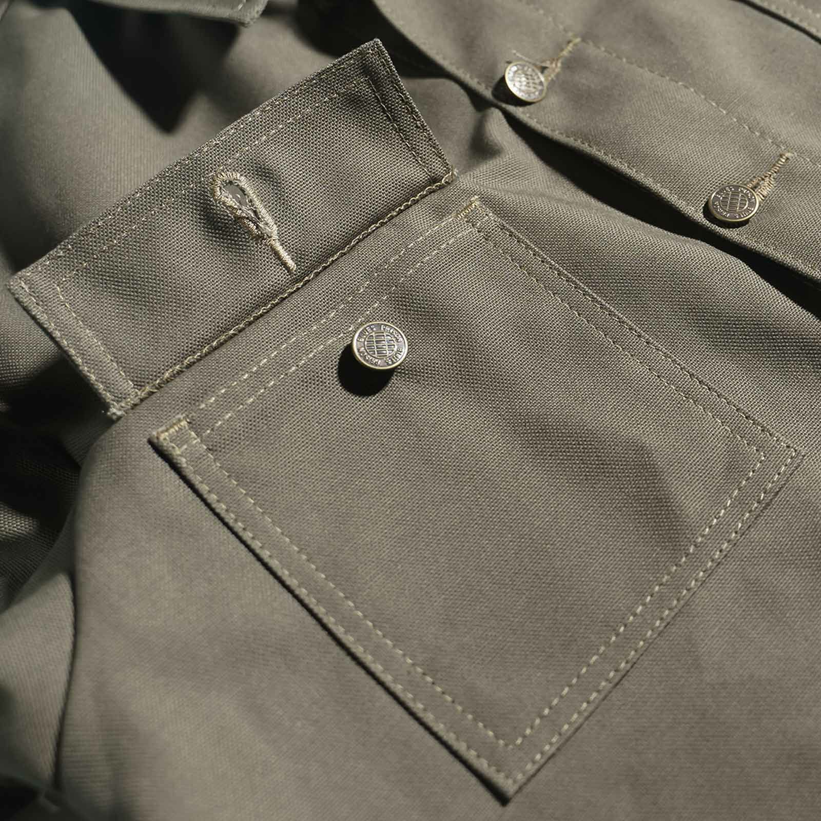 プリズンブルースPRISONBLUESヤードコートリジッドオリーブ