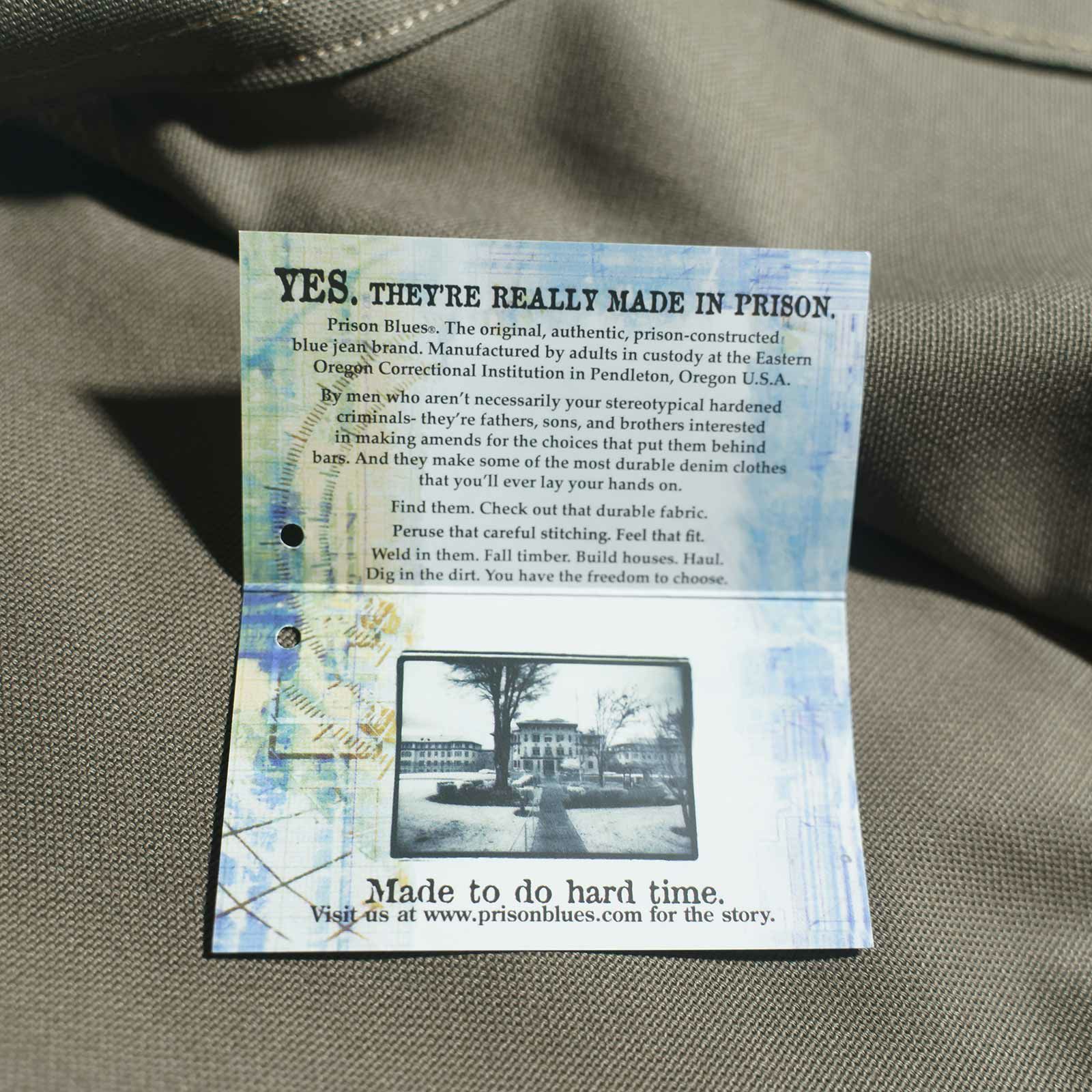 プリズンブルースPRISONBLUESヤードコートリジッドオリーブ