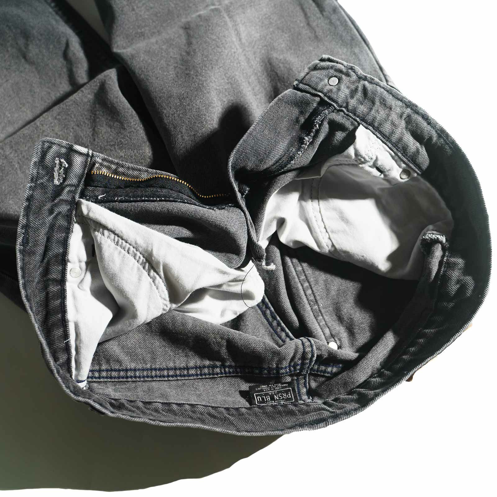 プリズンブルースPRISONBLUESワークジーンズオリジナルユーズドウォッシュニュースクールブラック