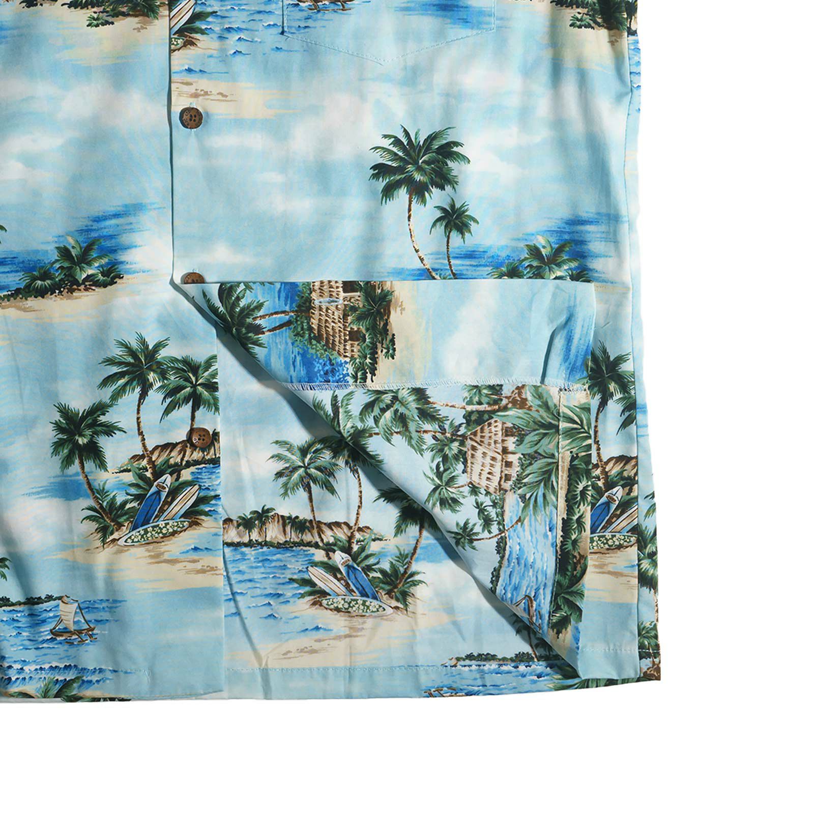 ロバートJクランシーRJC半袖アロハシャツ#102C19Tハワイ製